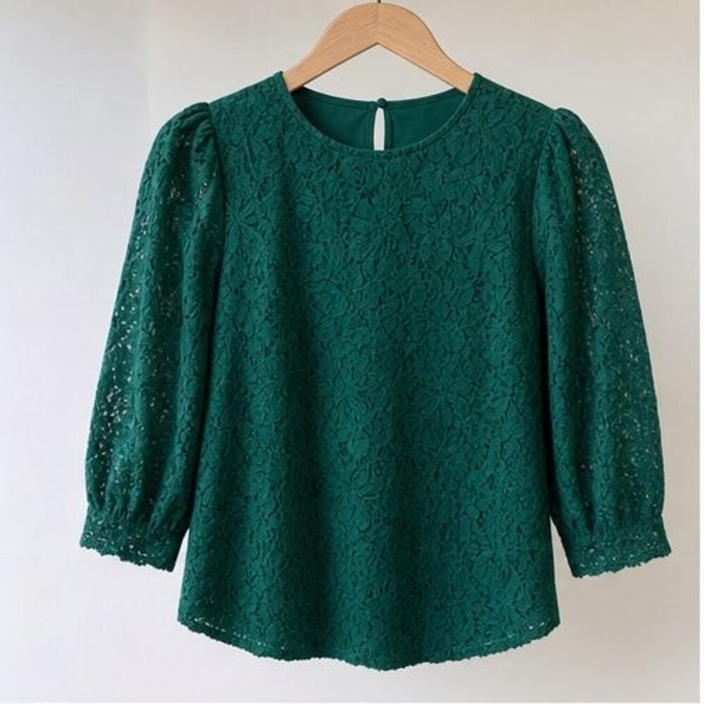 Emerald Ruffle Blouse